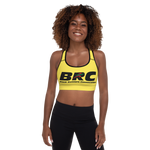 2021 BRC Black Burst - Padded Sports Bra - Black and Yellow