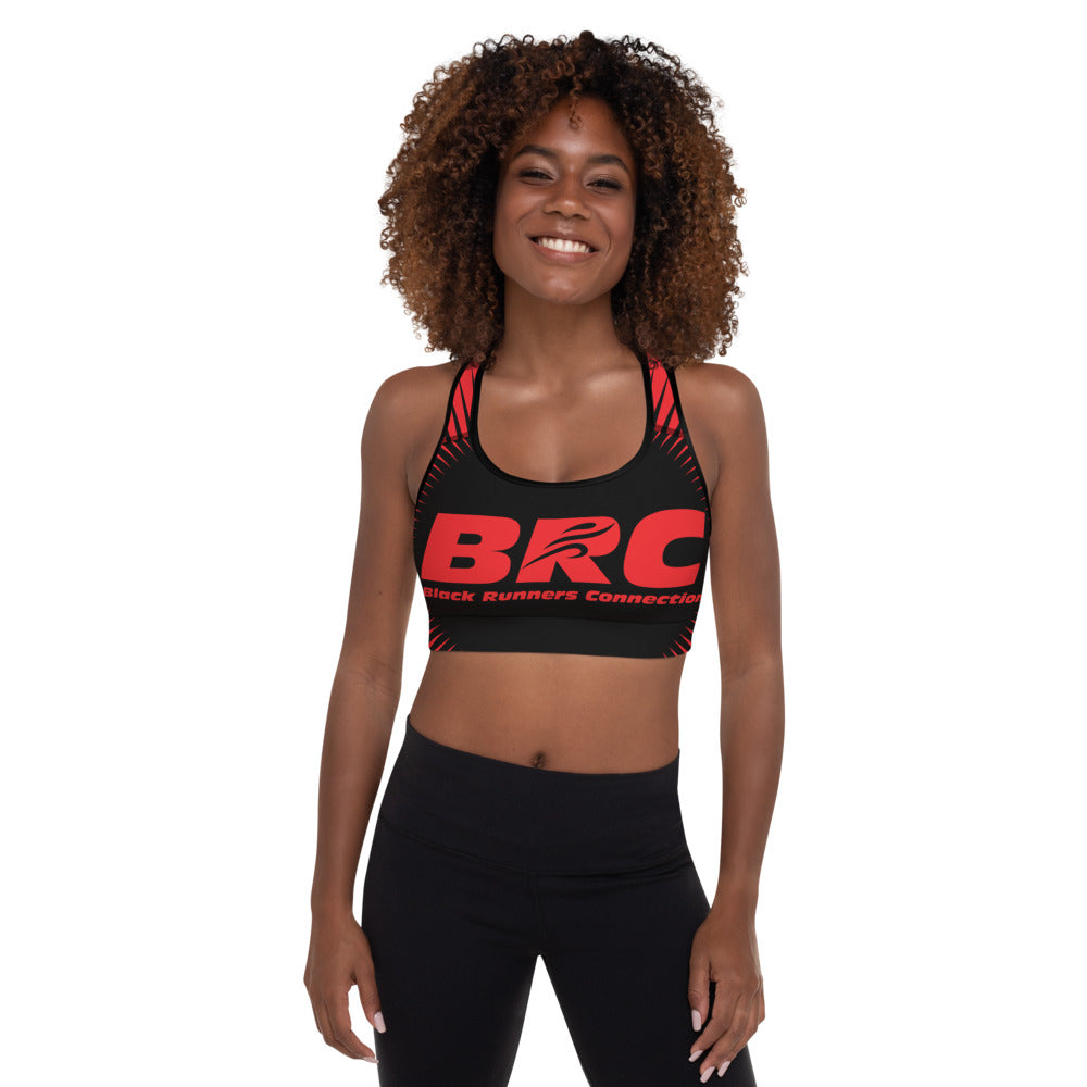2021 BRC Black Burst - Padded Sports Bra - Red and Black – Chester