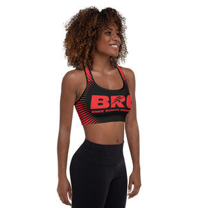 2021 BRC Black Burst - Padded Sports Bra - Red and Black